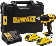 Шуруповерт DeWALT XR Li-Ion 18 В,  65 Нм, 2 АКБ + ЗП, кейс DCD708D2T