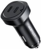 Зарядка ACEFAST 2xUSB-C 72W car adapter metal 6974316280361