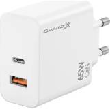 Зарядка Grand-X GaN 1xUSB-C + 1xUSB 65W PD3.0 QC4.0 AFC SCP FCP wh CH-960W
