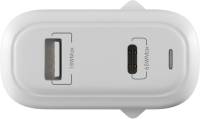 Зарядка Globex GaN 1xUSB + 1xUSB-C 65W FastPower white GaN65WAC