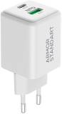 Зарядка Armorstandart AR372 45W GaN Type-C + USB White ARM77550