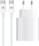 Зарядка Armorstandart AMHJ83 20W USB-C White + cable USB-C to USB-C ARM77725