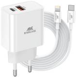 Зарядка RivaCase 2хUSB-А + Type-C PD 20W+QC3.0 кабель Type-C-Lighti PS4102 WD5 (White)