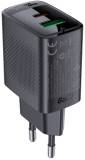 Зарядка ACEFAST A78 1xUSB-C PD20W + 1xUSB-A GaN Black 6974316283256