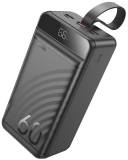 Павербанк HOCO 60000mAh Element PD/20W, QC/22.5W, LED Lamp, Black J123C / 714736