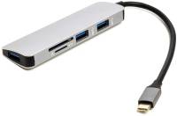 Разветвитель PowerPlant USB Type-C to 3*USB 3.0 Ports + TF/SD Card Reader CA912100