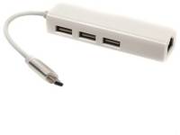 Разветвитель PowerPlant USB 3.1 Type-C to 3 port USB 2.0 + Ethernet CA910397