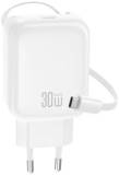 Зарядка XO 1xUSB-C PD30W GaN + cable USB-C to USB-C XO-QC17