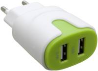 Зарядка Patron 2xUSB 2.0 2A/1A white/green PN-2USB-220V-G
