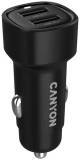 Зарядка Canyon 2xUSB 24W black CNE-CCABR2AA