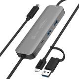 Разветвитель J5Create USB-C + USB A to 2xUSB + USB-C switch hub JCH462-N