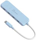 Разветвитель J5Create USB-C to 4xUSB-C 3.2 10Gbps cyan JCH345EC-N