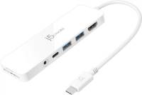 Разветвитель J5Create USB-C 6-in-1 2xUSB 3.1 + USB-C PD + HDMI + SD/TF + JCD373-N