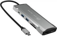 Разветвитель J5Create USB-C 9-in-1 2xUSB 3.2 + 2xUSB-C PD + 2xHDMI 4K + JCD397-N