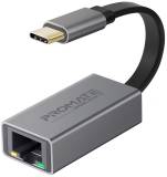 Сетевой адаптер Promate USB-C to RJ45 Ethernet 1000Mbps grey gigaLink-c.grey