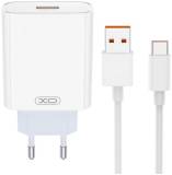 Зарядка XO USB 120W + cable USB to USB-C white XO-L128U