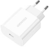 Зарядка ESSAGER USB-C PD20W white ECTC-FJB02-P