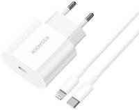 Зарядка ESSAGER USB-C PD20W + cable USB-C to Lightning white EFJB02-XBL02-T