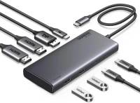 Разветвитель Ugreen USB-C to 2xUSB 3.2 + 2xUSB-C 3.2 + 2xHDMI + DP 4K6 35625