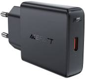 Зарядка ACEFAST A65 USB-C PD20W GaN ultra-thin Black 6974316282686