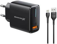 Зарядка Grand-X Quick Charge QС3.0 22.5W + cableUSB-Lightning CH-550BL