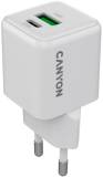 Зарядка Canyon CU20AC GaN 20W 1xPD 1xQC EU White CNS-CUW20AC