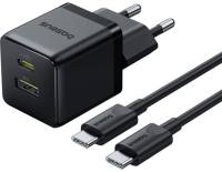 Зарядка Baseus 1xUSB-C 30W + 1xUSB + cable USB-C to USB-C 60W 1.0 P1011160A113-01