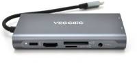 Разветвитель Veggieg USB-C 7-in-1 USB-C + 3xUSB 3.0 + HDMI + VGA + SD/T TC10-U