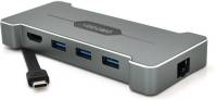 Разветвитель Veggieg USB-C 5-in-1 USB-C + 3xUSB 3.0 + HDMI + RJ45 silve TC06