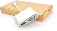 Разветвитель Veggieg USB-C 2-in-1 HDMI + VGA 0.1m silver TC02