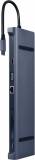 Разветвитель CABLEXPERT USB-C 9-in-1 (USB-hub + HDMI/VGA/PD/CR/LAN/3.5mm) A-CM-COMBO10-01
