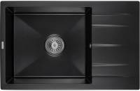 Мойка GRANADO NAVIA black shine з сифоном (775*495mm.) gr3801