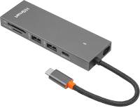 Разветвитель HiSmart USB-C to 2xUSB 3.0 + 2xUSB-C + SD + TF +  HDMI 4K6 CA913459
