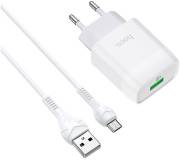 Зарядка HOCO C72Q Glorious USB QC3.0 + cable USB to Micro 5P 18 6931474732538