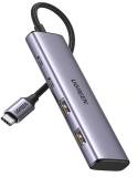 Разветвитель Ugreen USB-C to 2xUSB 3.0 + 2xUSB-C CM473 gray 15395