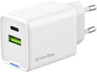 Зарядка ColorWay C101E GaN Mini 45W PD PPS USB-C + USB-A QC4.0 whit CW-CHS060PD-WT