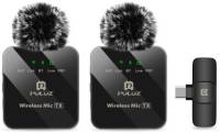Микрофон Puluz для телефону приймач Type-C і два мікрофони Black PU648B