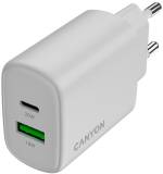 Зарядка Canyon OnCharge 200 20W 1xPD 1xQC EU White CNE-CHA200-21