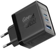 Зарядка Promate powerport-45 2xUSB-C PD + USB-A QC 45W Black powerport-45.black
