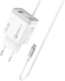 Зарядка Promate 20W PD Lightning + USB QC3.0 icharge-pdqc3.white