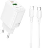 Зарядка BOROFONE BN27 Fuente 1xUSB-C PD20W + 1xUSB QC3.0 + cable US 6941991120282