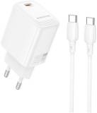 Зарядка BOROFONE BN26 Fuente USB-C PD20W + cable USB-C to USB-C Whi 6941991120251