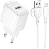 Зарядка BOROFONE BAS42A Potential USB QC3.0 + cable USB to Micro 5P 6941991113796