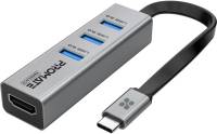 Разветвитель Promate USB-C 4-in-1 порти Promate mediahub-c3.grey