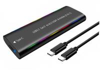 Карманы Dynamode M.2 SSD NVMe/SATA combo USB3.2 GEN2 Type-C alumini DM-CAD-SSD10
