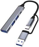 Разветвитель Dynamode USB Type-C + USB-A to 1хUSB-C 3.0 1хUSB-A 3.0 2xUS DM-UH-314AC