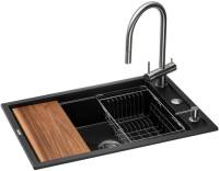 Мойка GRANADO Royal Artes black shine (+ подрібнювач Algar 1000 ksg1301