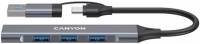 Разветвитель Canyon USB-C/A 4-in-1 1xUSB 3.0 + 3xUSB 2.0 gray CNS-TDS02G