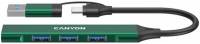 Разветвитель Canyon hub DS-02 4in1 USB-A/C Green CNS-TDS02GR