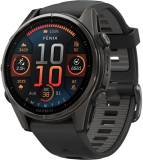 Часы Garmin fenix 8 43mm, AMOLED, Saph, CrbnGry Ti/Blk, Blk/Pe 010-02903-21
